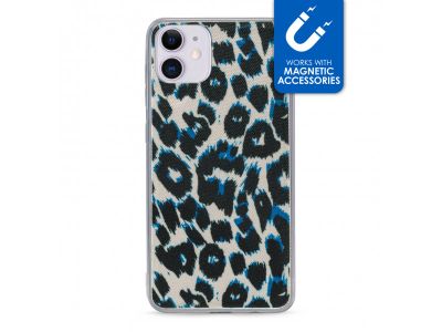 My Style Magneta Case voor Apple iPhone 11 - Luipaard/Blauw