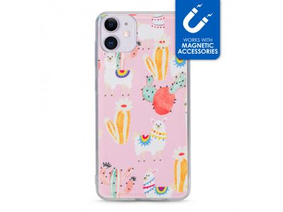 My Style Magneta Case voor Apple iPhone 11 - Roze Alpaca