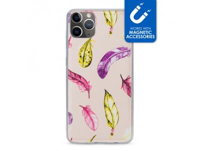 My Style Magneta Case for Apple iPhone 11 Pro Max Beige Feathers