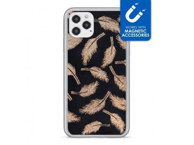 My Style Magneta Case voor Apple iPhone 12/12 Pro - Gouden Veren