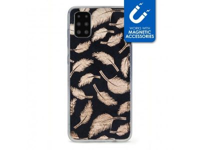 My Style Magneta Case for Samsung Galaxy A51 Golden Feathers