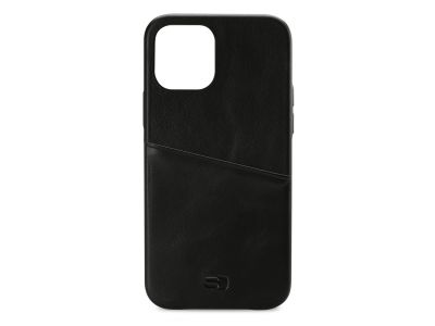 Senza Pure Lederen Cover met Card Slot Apple iPhone 12 Mini - Zwart