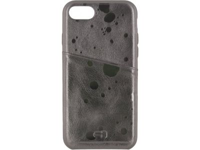 Senza Glam Leather Cover with Card Slot Apple iPhone 7/8/SE (2020/2022) Metallic Grey
