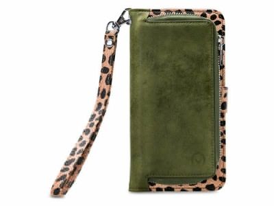 Mobilize 2in1 Magnet Zipper Case Samsung Galaxy S21 FE 5G Olive/Leopard
