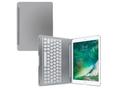 Mobilize Aluminium Bluetooth Keyboard Case voor Apple iPad 9.7 2017/2018 - Zilver
