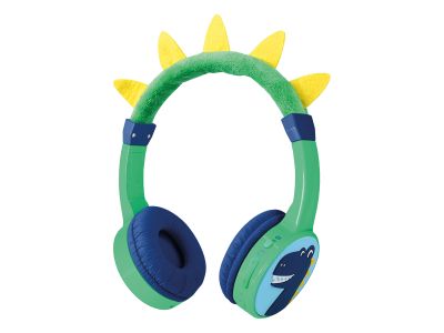 Mobilize Wireless/Wired Over Ear Kids Headphone 85dB - Dinosaurus