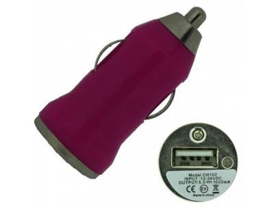 Xccess Autolader Tiny USB 1.0A - Roze