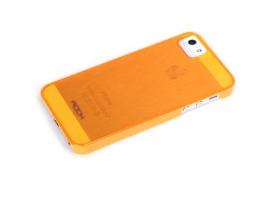 Rock Texture Semi Transparent Case Apple iPhone 5/5S/SE Orange