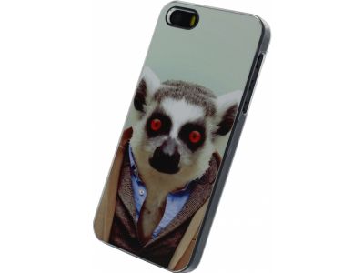 Xccess Metal Plate Cover Apple iPhone 5/5S/SE Funny Lemur