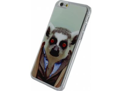 Xccess Metal Plate Cover Apple iPhone 6/6S Funny Lemur