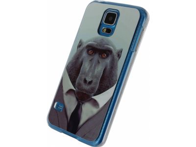 Xccess Metal Plate Cover Samsung Galaxy S5/S5 Plus/S5 Neo Funny Chimpanzee