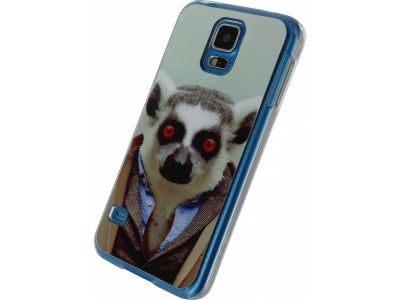 Xccess Metal Plate Cover Samsung Galaxy S5/S5 Plus/S5 Neo Funny Lemur