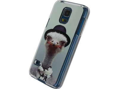 Xccess Metal Plate Cover Samsung Galaxy S5 mini Funny Ostrich
