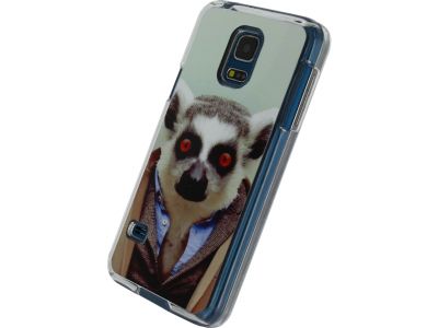 Xccess Metal Plate Cover Samsung Galaxy S5 mini Funny Lemur