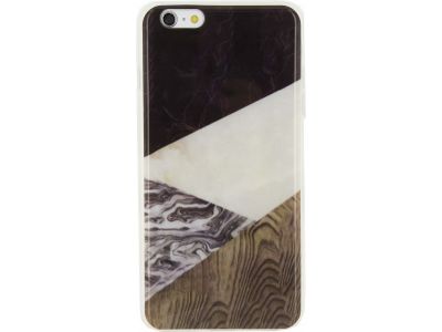 Xccess TPU Hoesje Apple iPhone 6 Plus/6S Plus Triangular Marble Design Wood