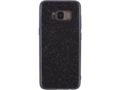 Xccess TPU Hoesje Samsung Galaxy S8+ Metallic Edge with Glitter Stones - Zwart