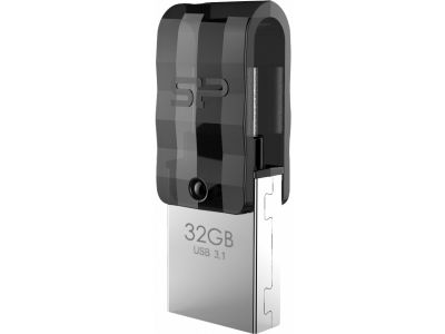 Silicon Power C31 Dual USB Stick Mobile 32GB USB-C - Zwart