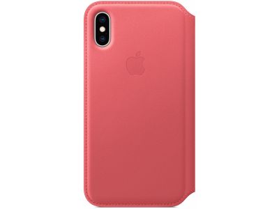 MRX12ZM/A Apple Leather Folio Case iPhone Xs Peony Pink