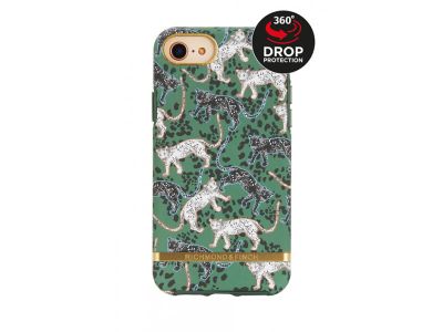 Richmond & Finch Freedom Series Apple iPhone 6/6S/7/8/SE (2020) - Goud/Groen Luipaard