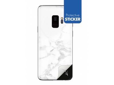 My Style PhoneSkin Sticker voor Samsung Galaxy S9 - Wit Marmer