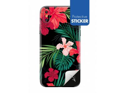 My Style PhoneSkin Sticker voor Apple iPhone Xs Max - Rode Bloemen