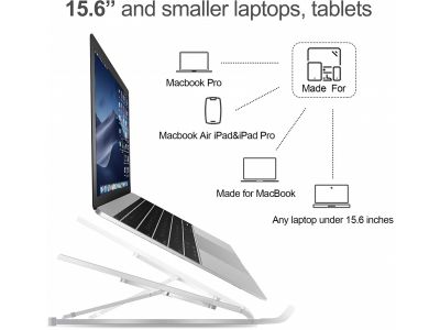 Xccess Aluminium Laptop Stand max 15.6inch - Zilver