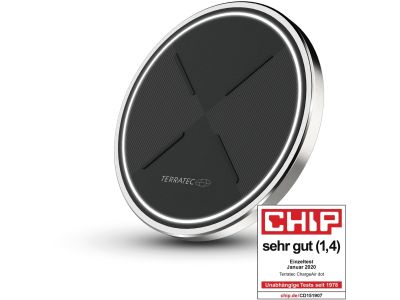 Terratec ChargeAIR dot! Wireless Charger 5W/7.5W/10W - Zwart/Zilver