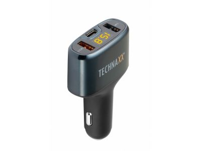 TE18 Technaxx Car Charger QC3.0 + USB-C 17W - Zwart