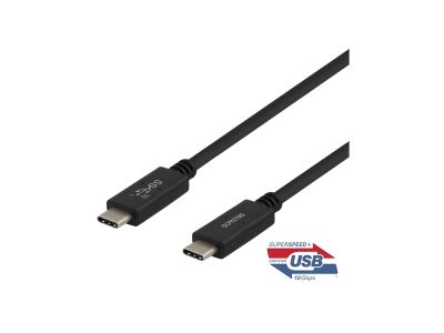 USBC-1402M DELTACO USB-C to USB-C Cable USB 3.1/Gen 2/10Gbps/5A/100W 1m. Black