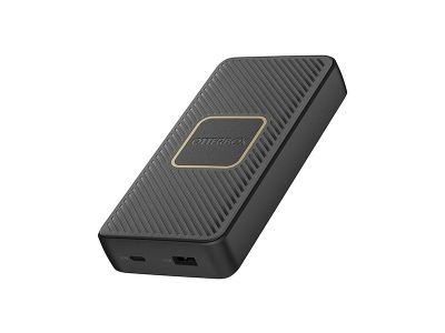 OtterBox Dual Port Fast Charge Power Bank 15000 mAh 18W + Qi Wireless Charger 10W Black