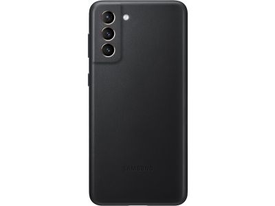 Samsung Leren Backcover Galaxy S21+ - Zwart