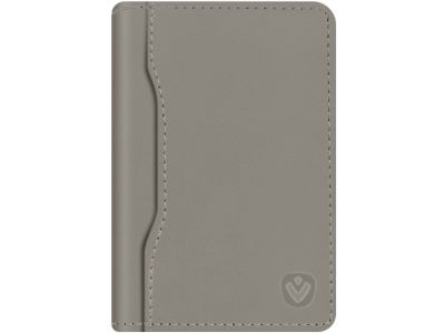 Valenta Lederen Card Wallet Snap - Grijs