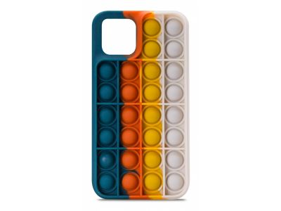Xccess Pop It Fidget Hoesje Apple iPhone 12 - Blauw/Orange/Geel/Wit