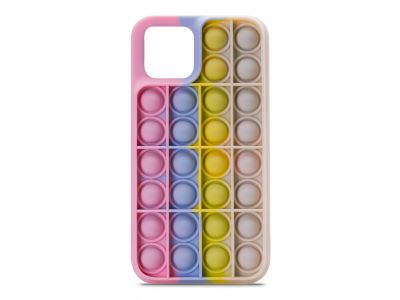 Xccess Pop It Fidget Hoesje Apple iPhone 12 - Roze/- Blauw/Geel/Wit