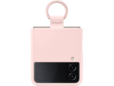 Samsung Silicon Cover with Ring Galaxy Z Flip4 - Roze
