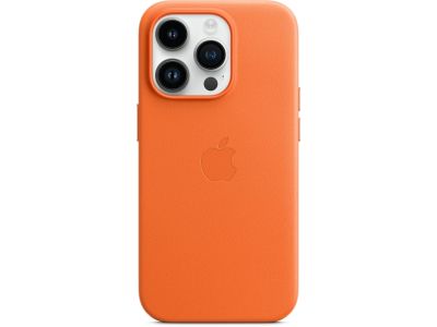 Apple Lederen Hoesje met MagSafe iPhone 14 Pro Max - Oranje