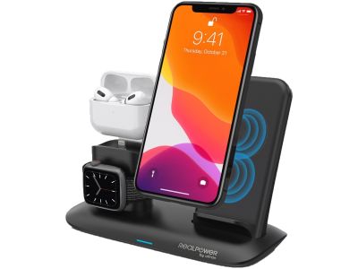 RealPower ChargeAIR All Desk Pro Wireless Charging Station Black