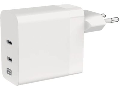 XtremeMac Dual USB-C Power Delivery Wall Charger 65W White