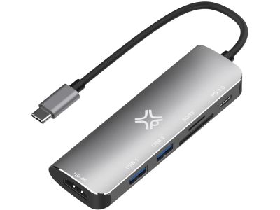 XtremeMac 6-ports USB-C Hub Grey