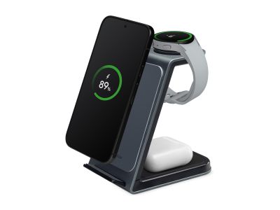 Mobilize 3in1 Aluminium Wireless Charger Station Universal 15W