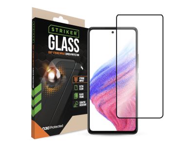 Striker D3O Xtreme Impact Glass Screen Protector - Black Frame - Samsung Galaxy A52/A52s 5G/A53 5G