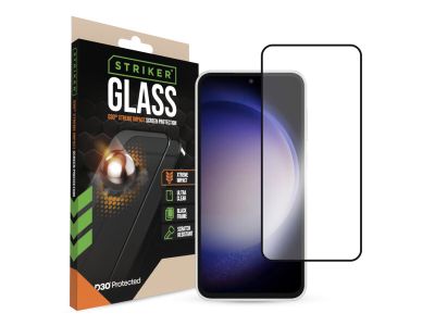 Striker D3O Xtreme Impact Glass Screen Protector - Black Frame - Samsung Galaxy A54 5G/S23 FE 5G