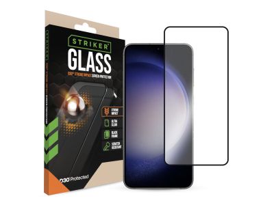 Striker D3O Xtreme Impact Glass Screen Protector - Black Frame - Samsung Galaxy S22 5G/S23 5G