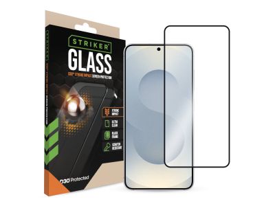 Striker D3O Xtreme Impact Glass Screen Protector - Black Frame - Samsung Galaxy S24 5G/S25 5G