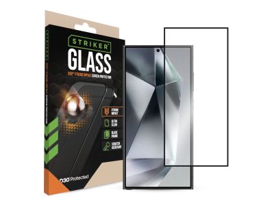 Striker D3O Xtreme Impact Glass Screen Protector - Black Frame - Samsung Galaxy S24 Ultra 5G