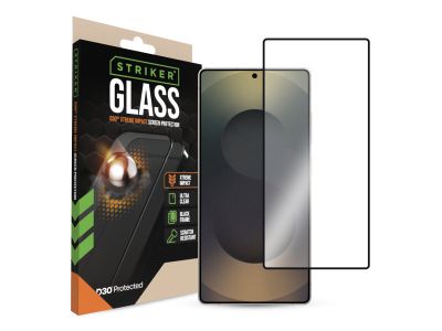 Striker D3O Xtreme Impact Glass Screen Protector - Black Frame - Samsung Galaxy S25 Ultra 5G