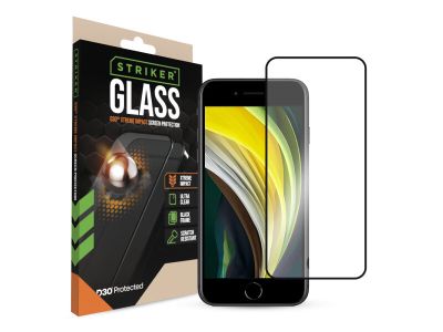 Striker D3O Xtreme Impact Glass Screen Protector - Black Frame - Apple iPhone 7/8/SE (2020/2022)