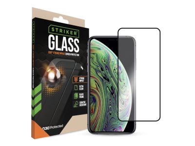 Striker D3O Xtreme Impact Glass Screen Protector - Black Frame - Apple iPhone X/Xs/11 Pro