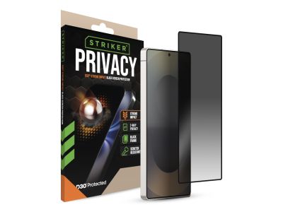 Striker D3O Xtreme Impact Privacy Glass Screen Protector - Black Frame - Samsung Galaxy S25 Ultra 5G