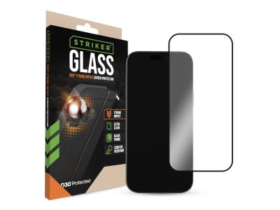 Striker D3O Xtreme Impact Glass Screen Protector - Black Frame - Apple iPhone 17 Air